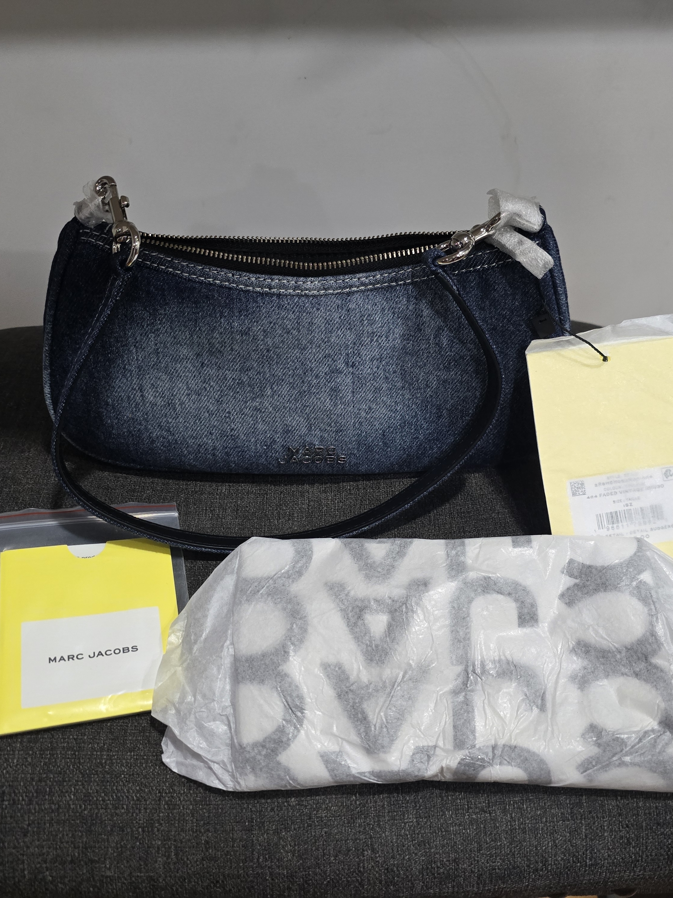 Marc Jacobs Dark Denim Crescent Shoulder Bag